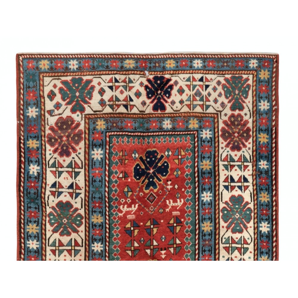 Antique Caucasian Kazak Rug, Circa 1870