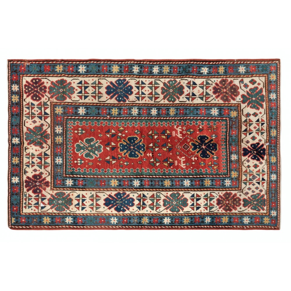 Antique Caucasian Kazak Rug, Circa 1870