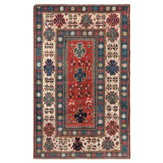 Antique Caucasian Kazak Rug, Circa 1870