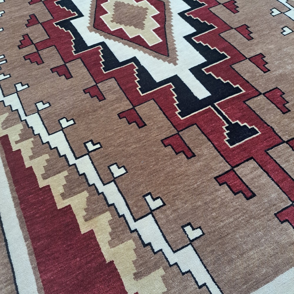 New Hand-Knotted Rug. 100% Wool. Modern Living Room Carpet. Custom Size Available New Hand-Knotted Rug. 100% Wool. Modern Living Room Carpet. Custom Size Available