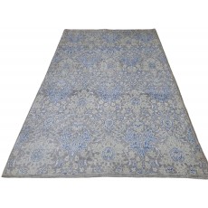 New Hand-Knotted Silk Rug. Contemporary Living Room Carpet. Custom Size Available