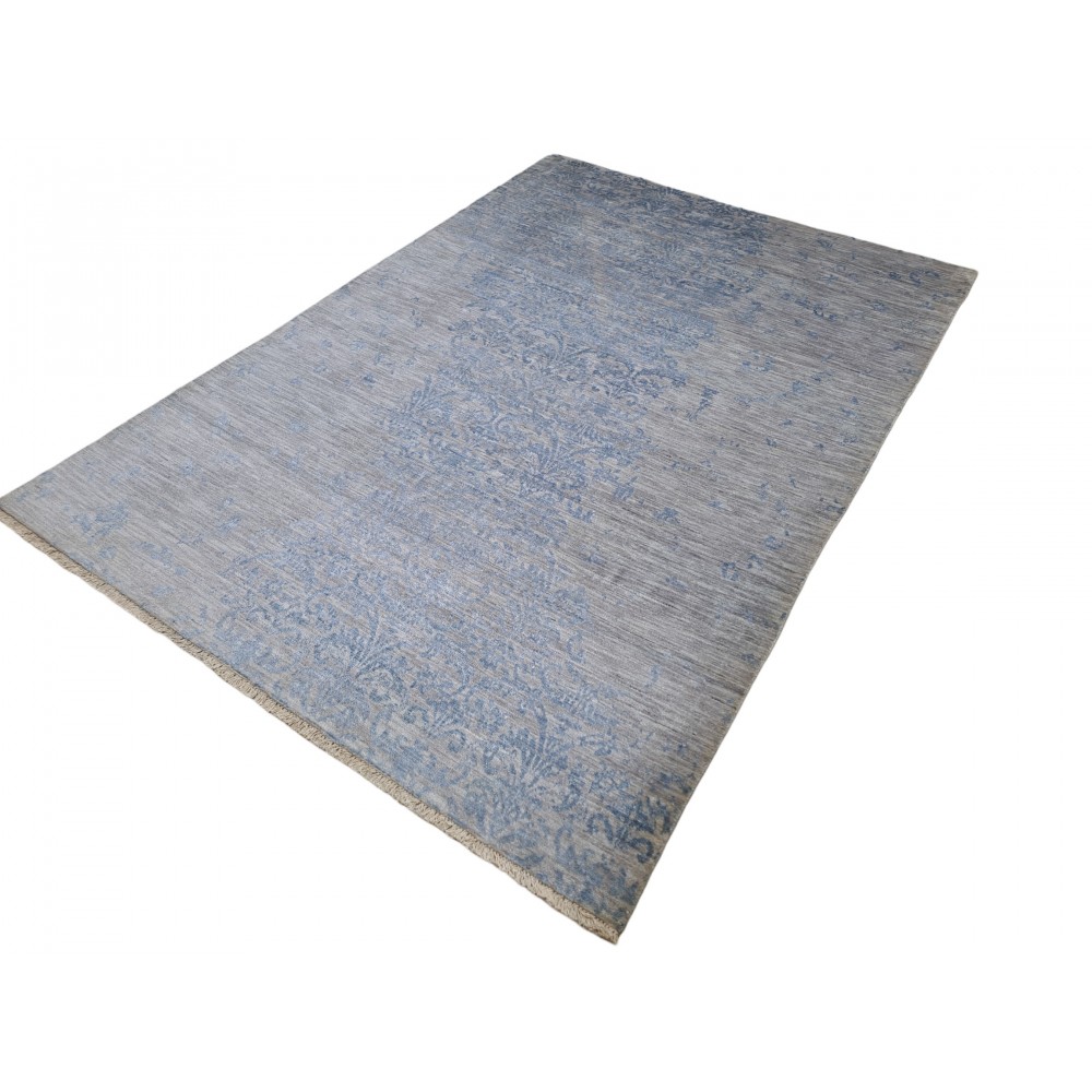 Luxury Hand-Knotted Silk Rug. 100% Pure Silk Modern Design Carpet. Custom Options Available