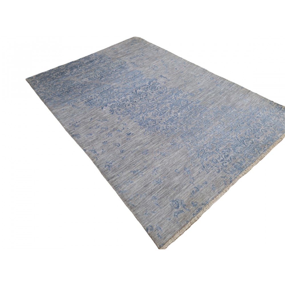 Luxury Hand-Knotted Silk Rug. 100% Pure Silk Modern Design Carpet. Custom Options Available