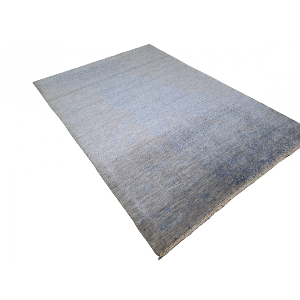 Luxury Hand-Knotted Silk Rug. 100% Pure Silk Modern Design Carpet. Custom Options Available