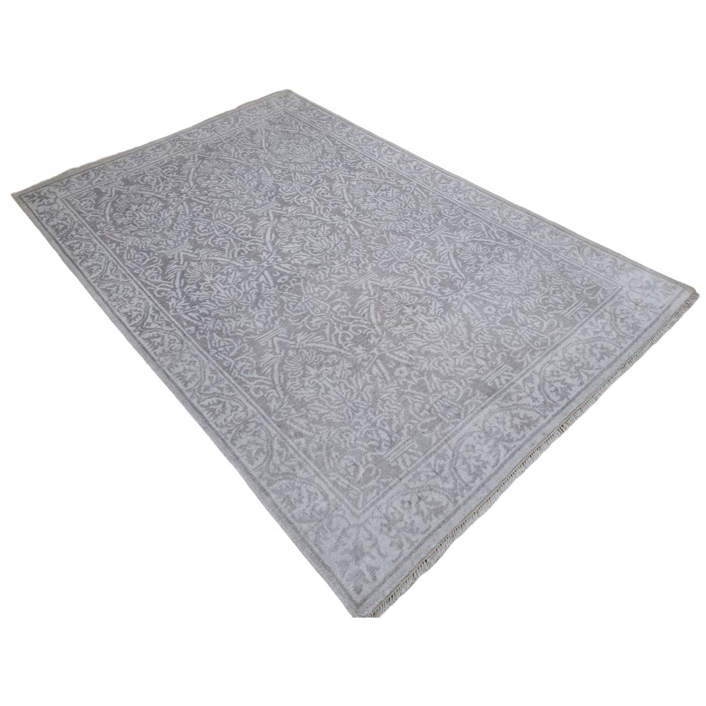 100% Silk Hand-Knotted Rug. Luxury Carpet. Contemporary Design. Custom Made. Indian Artisan Quality