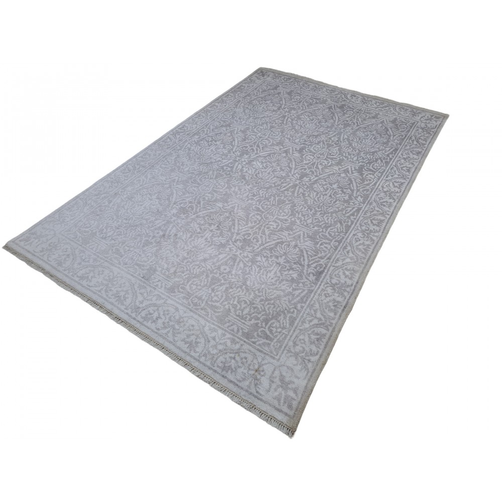 100% Silk Hand-Knotted Rug. Luxury Carpet. Contemporary Design. Custom Made. Indian Artisan Quality