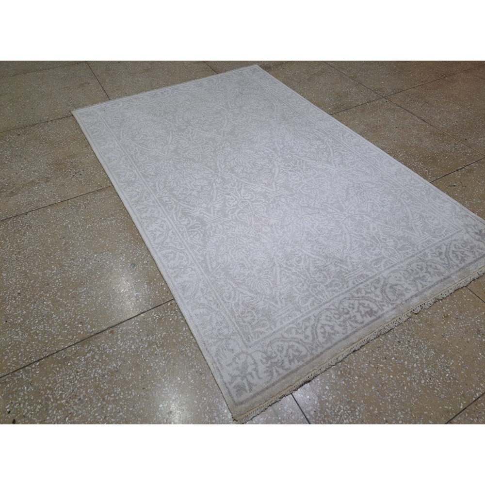 100% Silk Hand-Knotted Rug. Luxury Carpet. Contemporary Design. Custom Made. Indian Artisan Quality