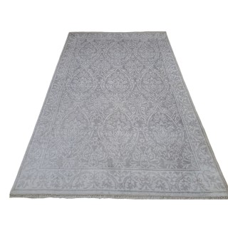 100% Silk Hand-Knotted Rug. Luxury Carpet. Contemporary Design. Custom Made. Indian Artisan Quality