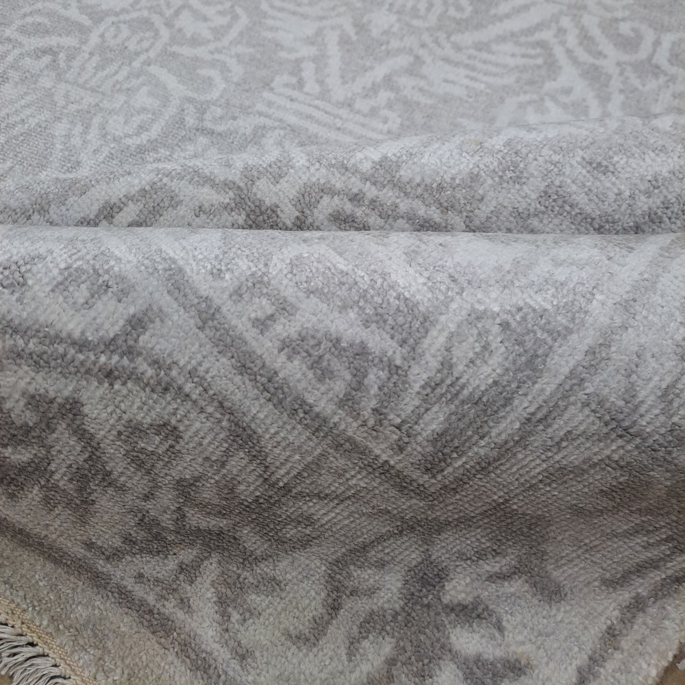 100% Silk Hand-Knotted Rug. Luxury Carpet. Contemporary Design. Custom Made. Indian Artisan Quality