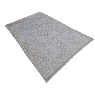 Modern Hand-Knotted Area Rug. Pure Silk Carpet. Custom Size Available