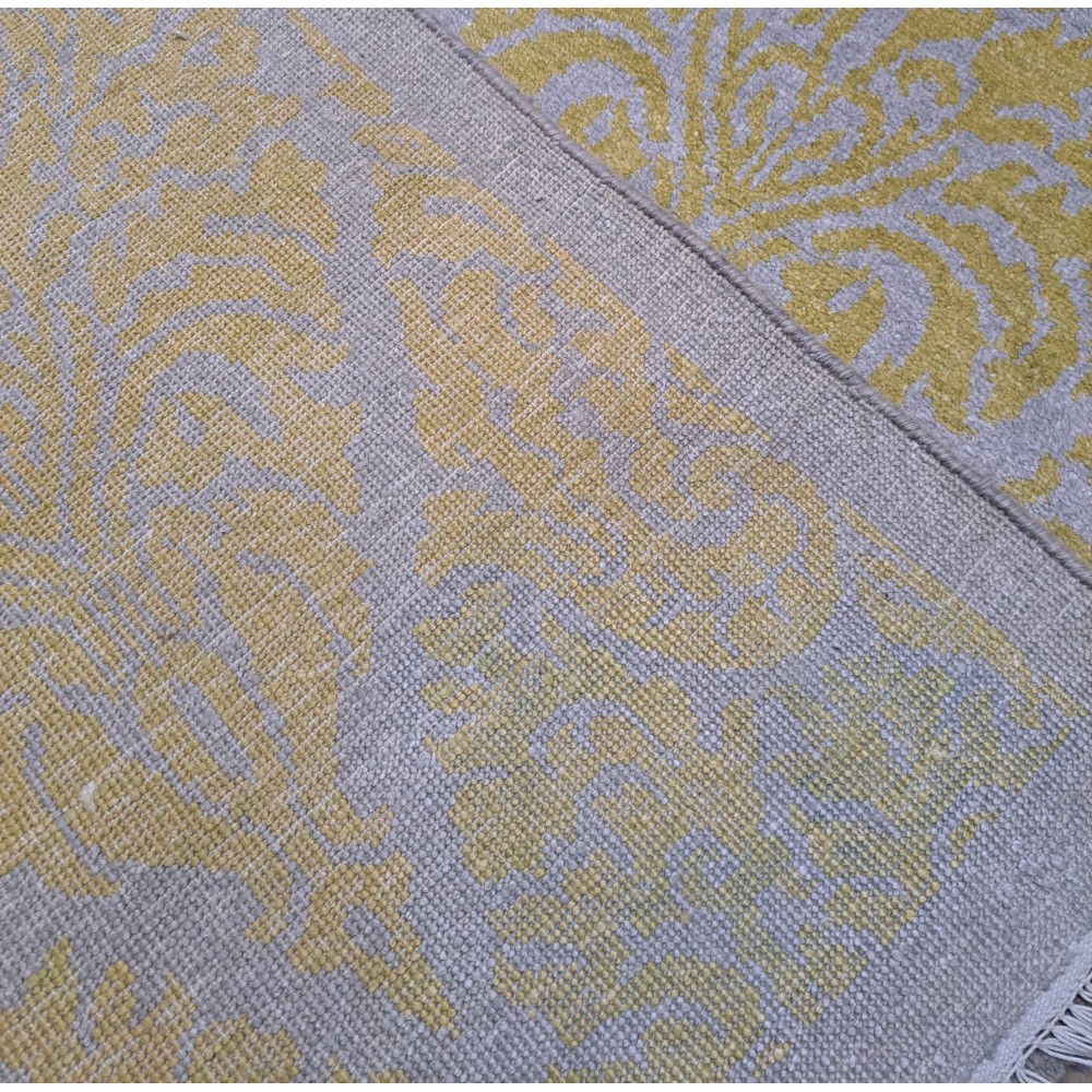 Pure Silk Handmade Rug. Hand-Knotted Carpet for Modern Living Room. Custom Options Available Pure Silk Handmade Rug. Hand-Knotted Carpet for Modern Living Room. Custom Options Available