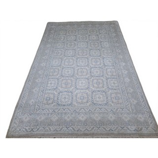 100% Silk Hand-knotted Area Rug for Modern Living Room. Contemporary Handmade Carpet
