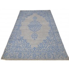 Hand-knotted Area Rug for Modern Living Room. 100% Silk. Contemporary Handmade Carpet