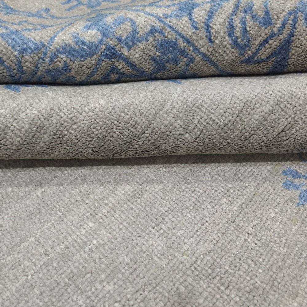 Hand-knotted Area Rug for Modern Living Room. 100% Silk. Contemporary Handmade Carpet Hand-knotted Area Rug for Modern Living Room. 100% Silk. Contemporary Handmade Carpet
