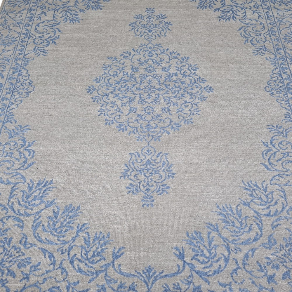 Hand-knotted Area Rug for Modern Living Room. 100% Silk. Contemporary Handmade Carpet Hand-knotted Area Rug for Modern Living Room. 100% Silk. Contemporary Handmade Carpet