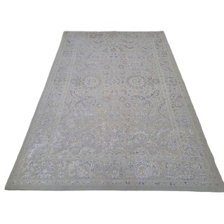 100% Silk Hand-knotted Area Rug for Modern Living Room. Contemporary Handmade Carpet