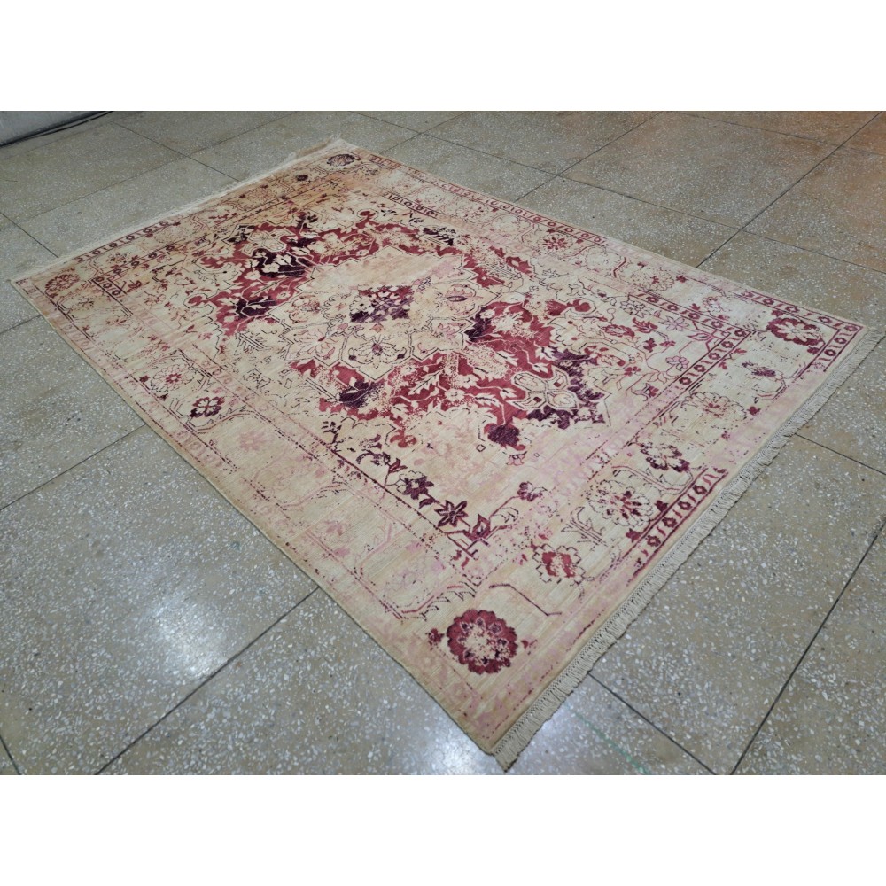 Hand-knotted Area Rug Made of 100% Silk. Contemporary Living Room Carpet Hand-knotted Area Rug Made of 100% Silk. Contemporary Living Room Carpet