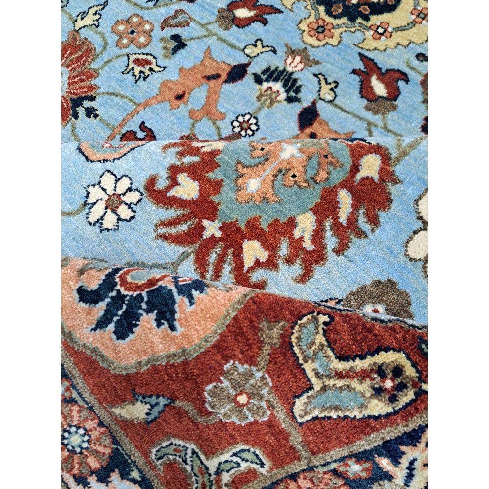 New Handknotted Rug. 100% Wool. Antique Heriz Design Carpet. Custom Options Available New Handknotted Rug. 100% Wool. Antique Heriz Design Carpet. Custom Options Available