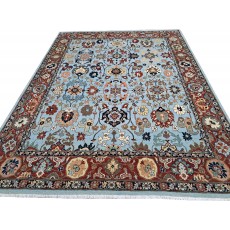 New Handknotted Rug. 100% Wool. Antique Heriz Design Carpet. Custom Options Available