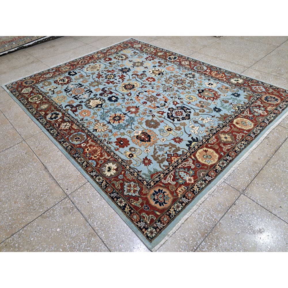 New Handknotted Rug. 100% Wool. Antique Heriz Design Carpet. Custom Options Available New Handknotted Rug. 100% Wool. Antique Heriz Design Carpet. Custom Options Available
