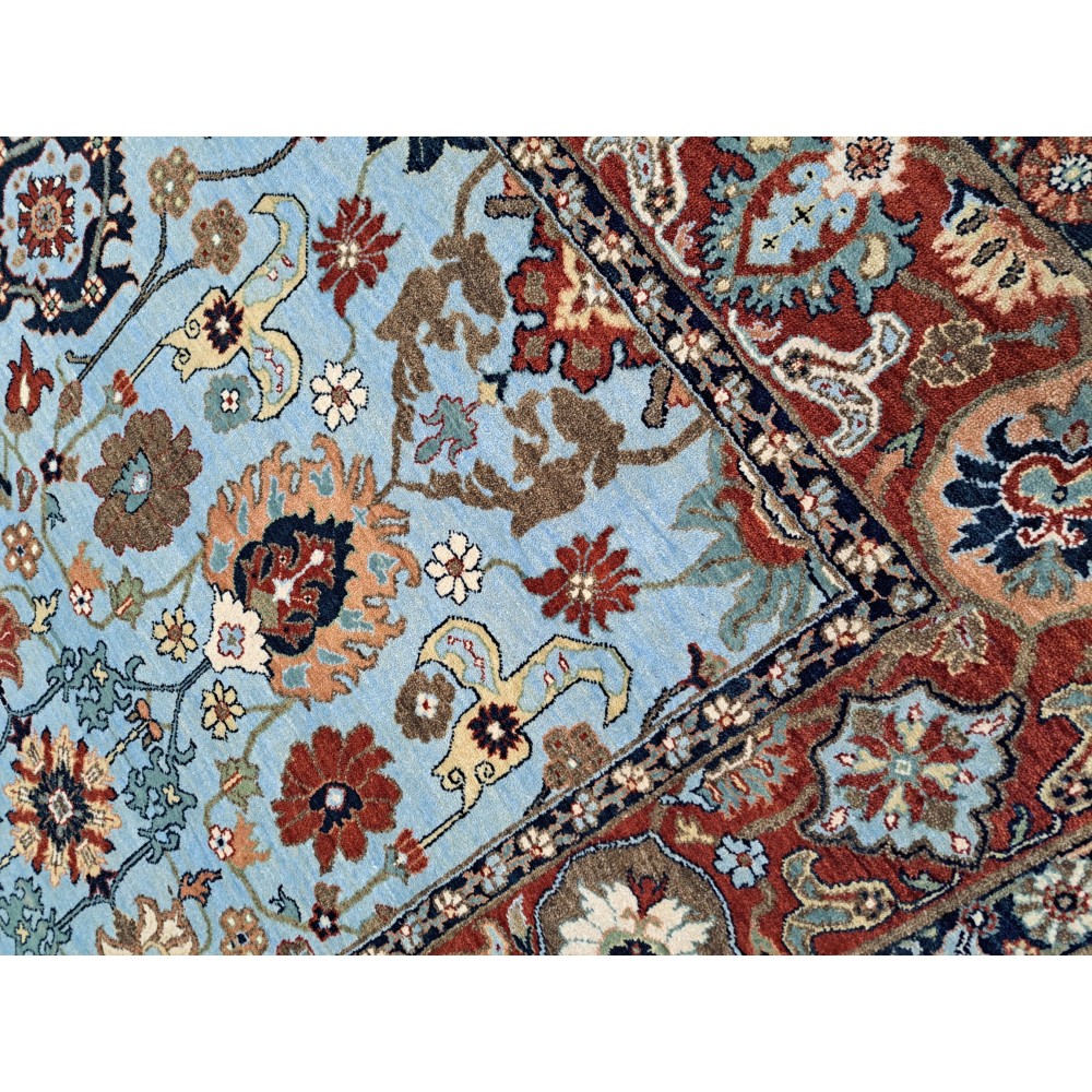 New Handknotted Rug. 100% Wool. Antique Heriz Design Carpet. Custom Options Available New Handknotted Rug. 100% Wool. Antique Heriz Design Carpet. Custom Options Available