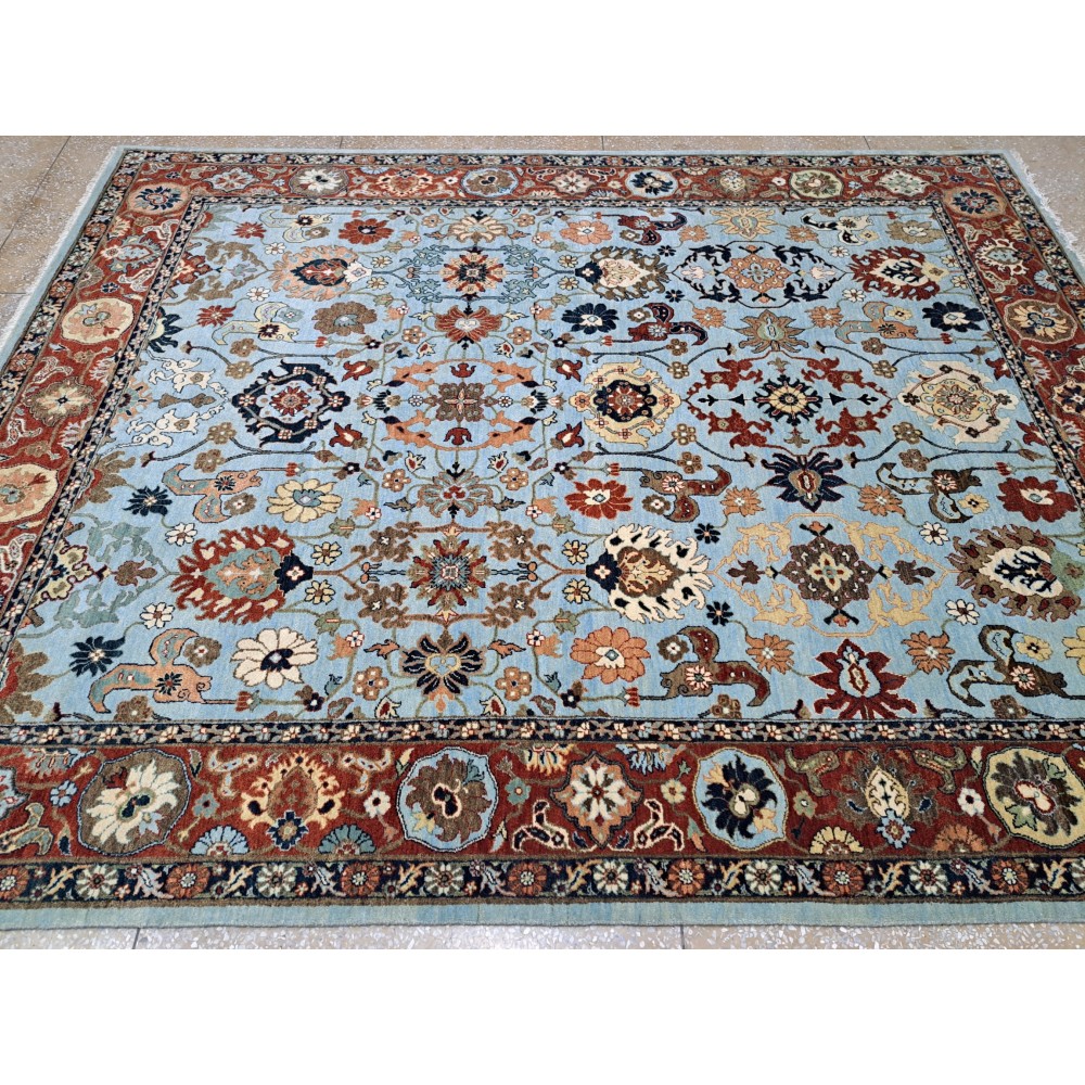 New Handknotted Rug. 100% Wool. Antique Heriz Design Carpet. Custom Options Available New Handknotted Rug. 100% Wool. Antique Heriz Design Carpet. Custom Options Available