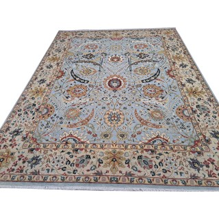 Handknotted Heriz Design Wool Rug. Handmade Antique Style Area Rug. Living Room Decor