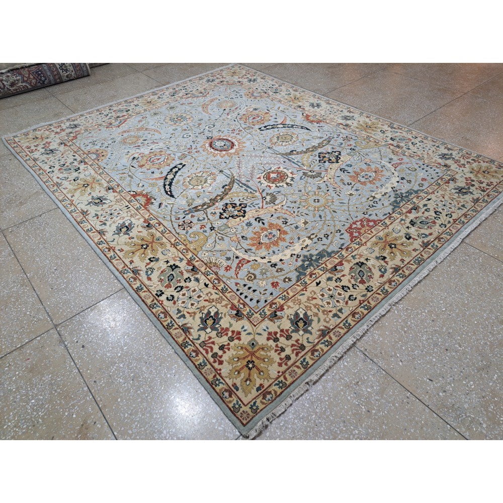 Handknotted Heriz Design Wool Rug. Handmade Antique Style Area Rug. Living Room Decor Handknotted Heriz Design Wool Rug. Handmade Antique Style Area Rug. Living Room Decor
