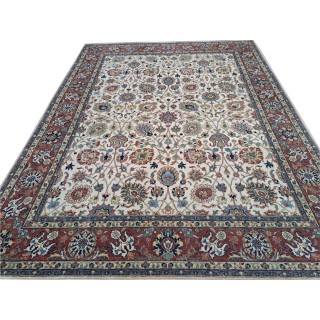 New Hand-Knotted Rug with Antique Heriz Design. Luxury Handmade Carpet