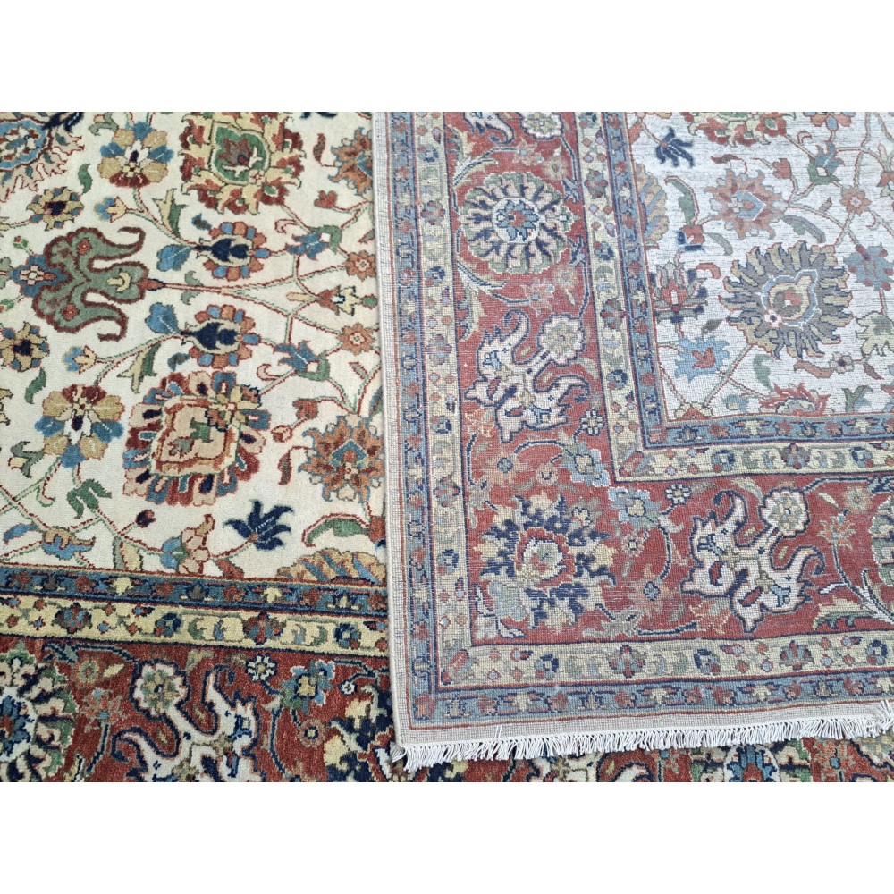 New Hand-Knotted Rug with Antique Heriz Design. Luxury Handmade Carpet