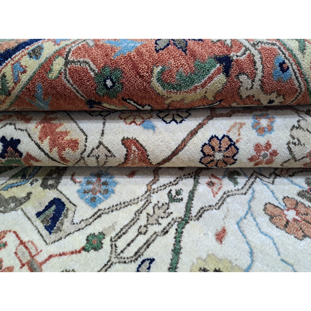 Antique Heriz Inpired Hand-knotted New Rug. 100% Wool. 18th-Century Heriz Style Carpet. Antique Heriz Inpired Hand-knotted New Rug. 100% Wool. 18th-Century Heriz Style Carpet.