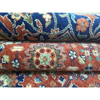 New Hand-Knotted Rug with Antique Heriz Design. Luxury Handmade Carpet