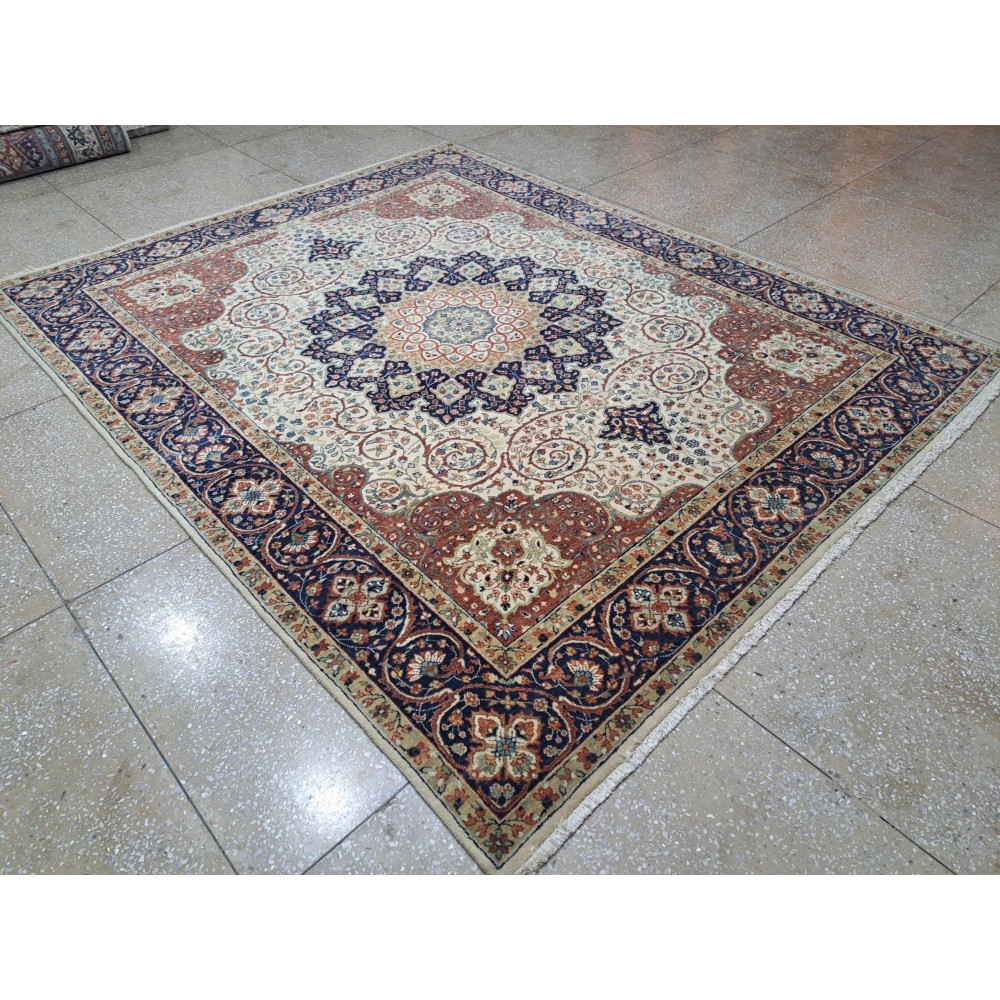 Heriz Inspired Handmade Wool Rug. Traditional Heriz Design Carpet. Antique Style Area Carpet. 100% Wool Heriz Inspired Handmade Wool Rug. Traditional Heriz Design Carpet. Antique Style Area Carpet. 100% Wool