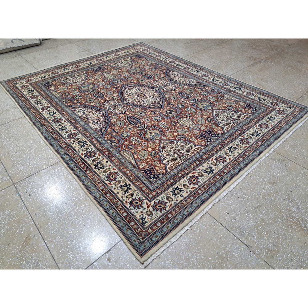 Heriz Inspired Handcrafted Rug. Antique Heriz Look. 100% Wool Brand New Handmade Carpet