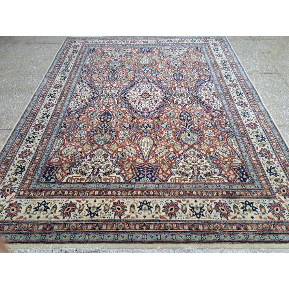 Heriz Inspired Handcrafted Rug. Antique Heriz Look. 100% Wool Brand New Handmade Carpet