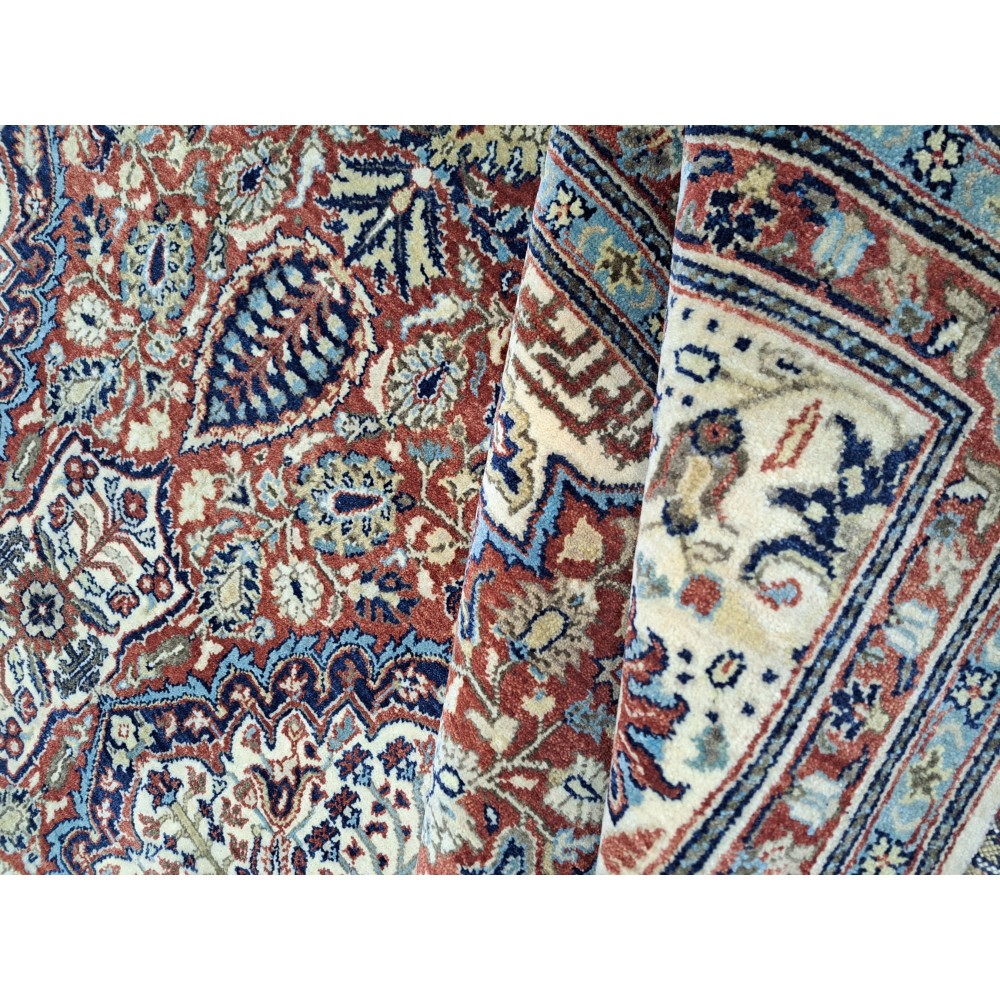 Heriz Inspired Handcrafted Rug. Antique Heriz Look. 100% Wool Brand New Handmade Carpet