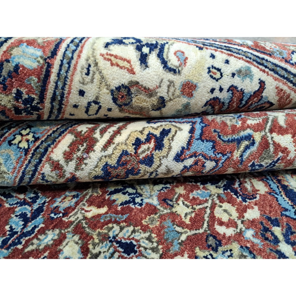 Heriz Inspired Handcrafted Rug. Antique Heriz Look. 100% Wool Brand New Handmade Carpet