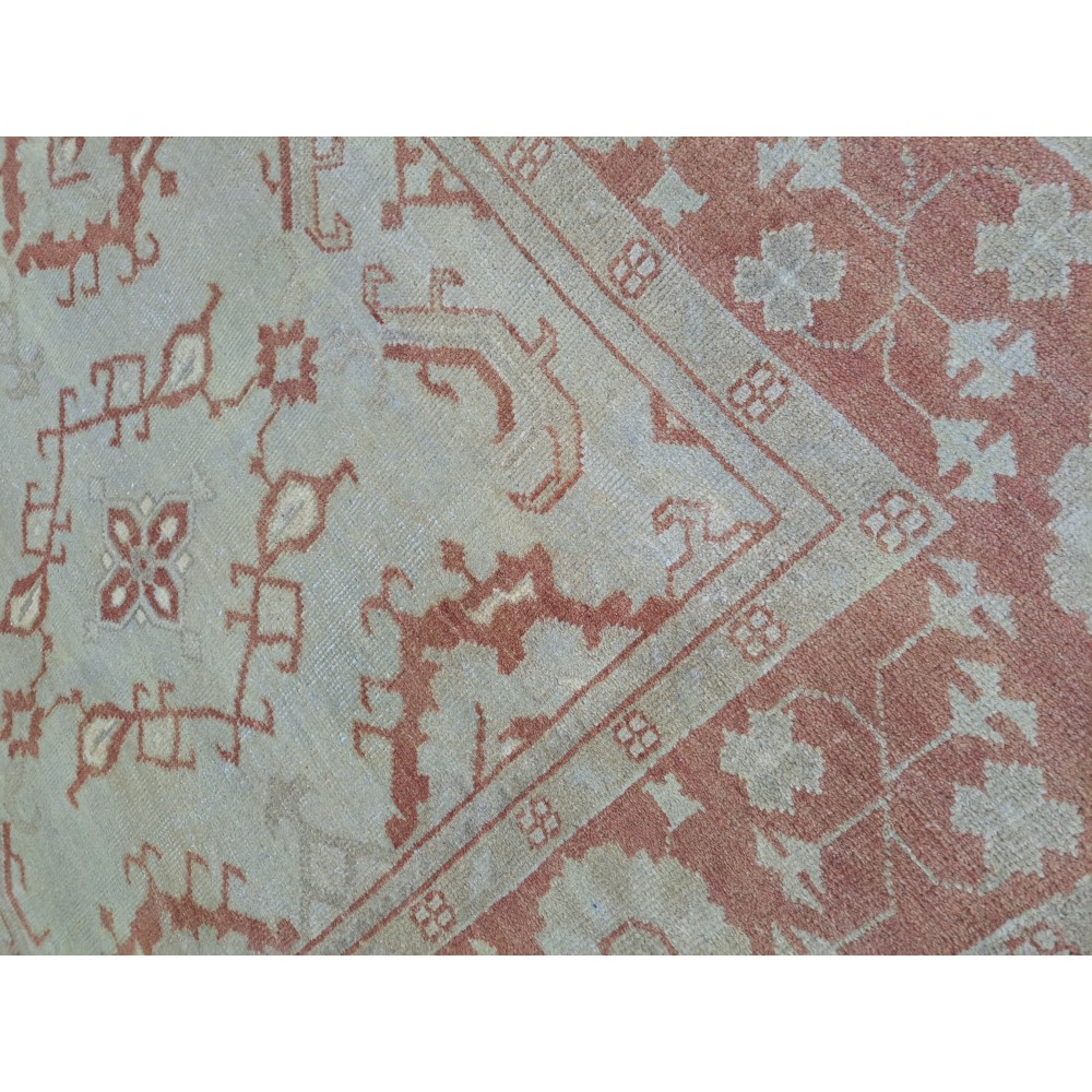 100% Wool Oushak Style Rug. Hand-Knotted Carpet. Custom Options Available 100% Wool Oushak Style Rug. Hand-Knotted Carpet. Custom Options Available