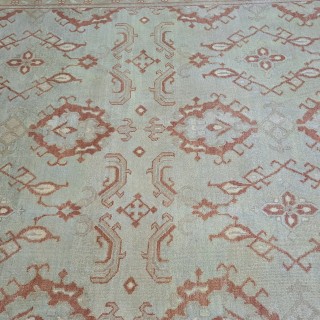 100% Wool Oushak Style Rug. Hand-Knotted Carpet. Custom Options Available