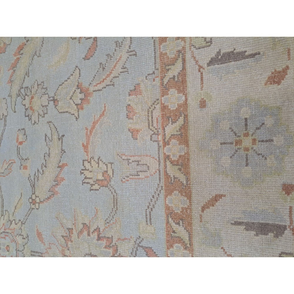New Handmade Oushak Rug. Authentic 100% Wool, Custom Size, Indian Craftsmanship New Handmade Oushak Rug. Authentic 100% Wool, Custom Size, Indian Craftsmanship