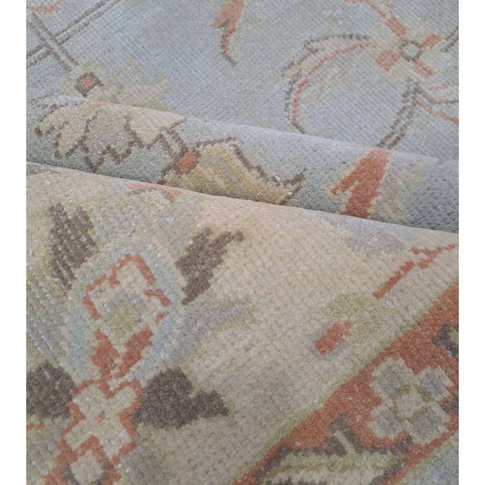 New Handmade Oushak Rug. Authentic 100% Wool, Custom Size, Indian Craftsmanship New Handmade Oushak Rug. Authentic 100% Wool, Custom Size, Indian Craftsmanship