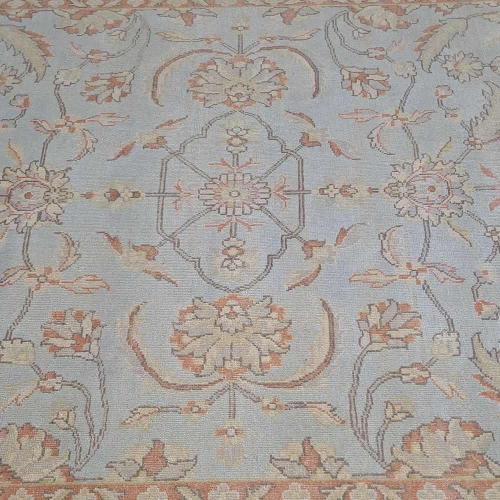 New Handmade Oushak Rug. Authentic 100% Wool, Custom Size, Indian Craftsmanship New Handmade Oushak Rug. Authentic 100% Wool, Custom Size, Indian Craftsmanship