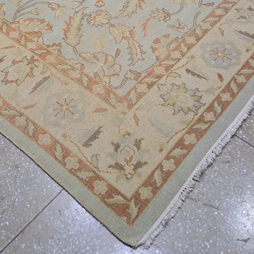 New Handmade Oushak Rug. Authentic 100% Wool, Custom Size, Indian Craftsmanship New Handmade Oushak Rug. Authentic 100% Wool, Custom Size, Indian Craftsmanship