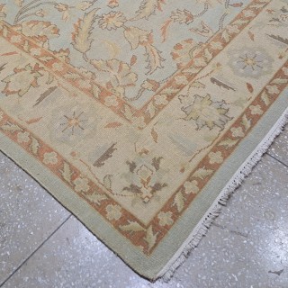 New Handmade Oushak Rug. Authentic 100% Wool, Custom Size, Indian Craftsmanship