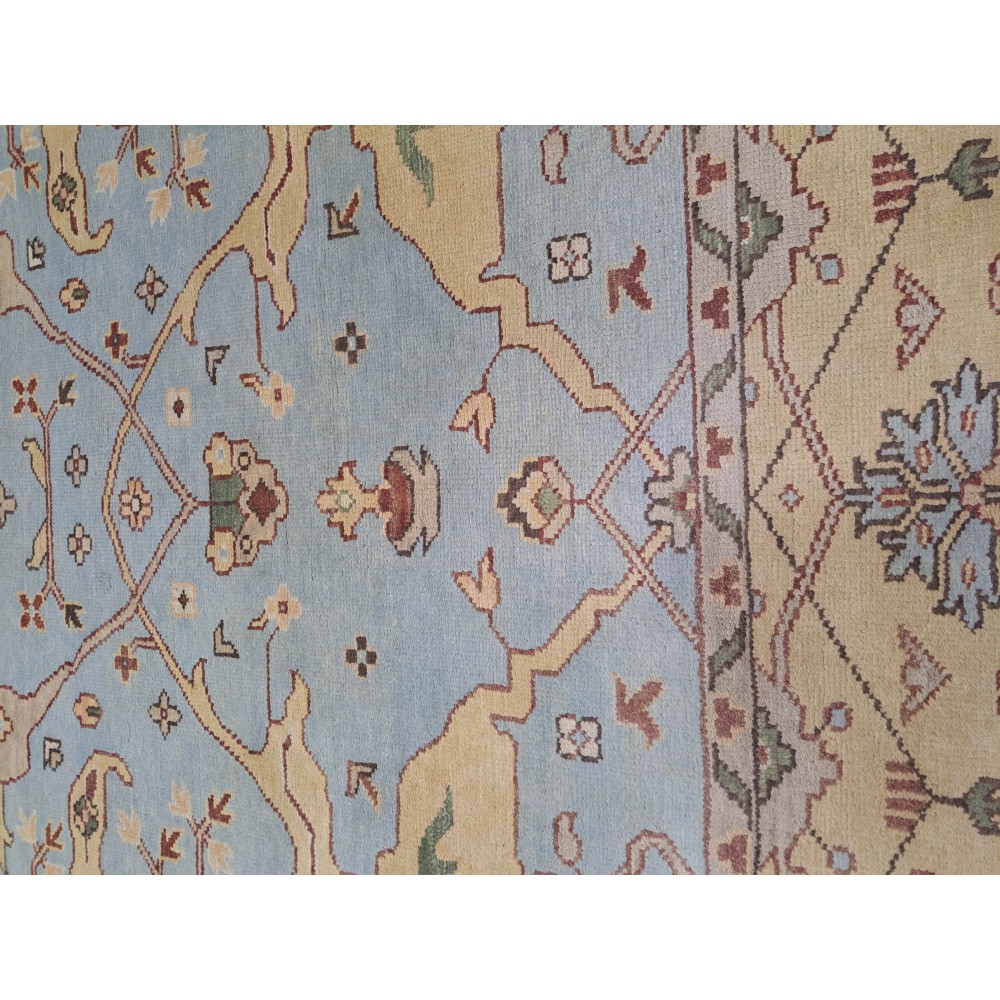 Brand New Handmade Oushak Style Rug. 100% Organic Wool. Hand-Knotted Carpet