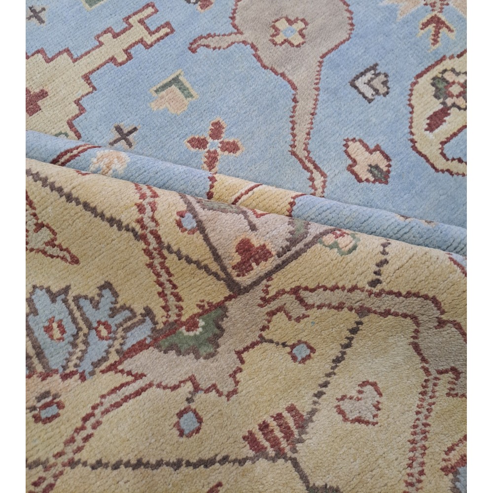 Brand New Handmade Oushak Style Rug. 100% Organic Wool. Hand-Knotted Carpet