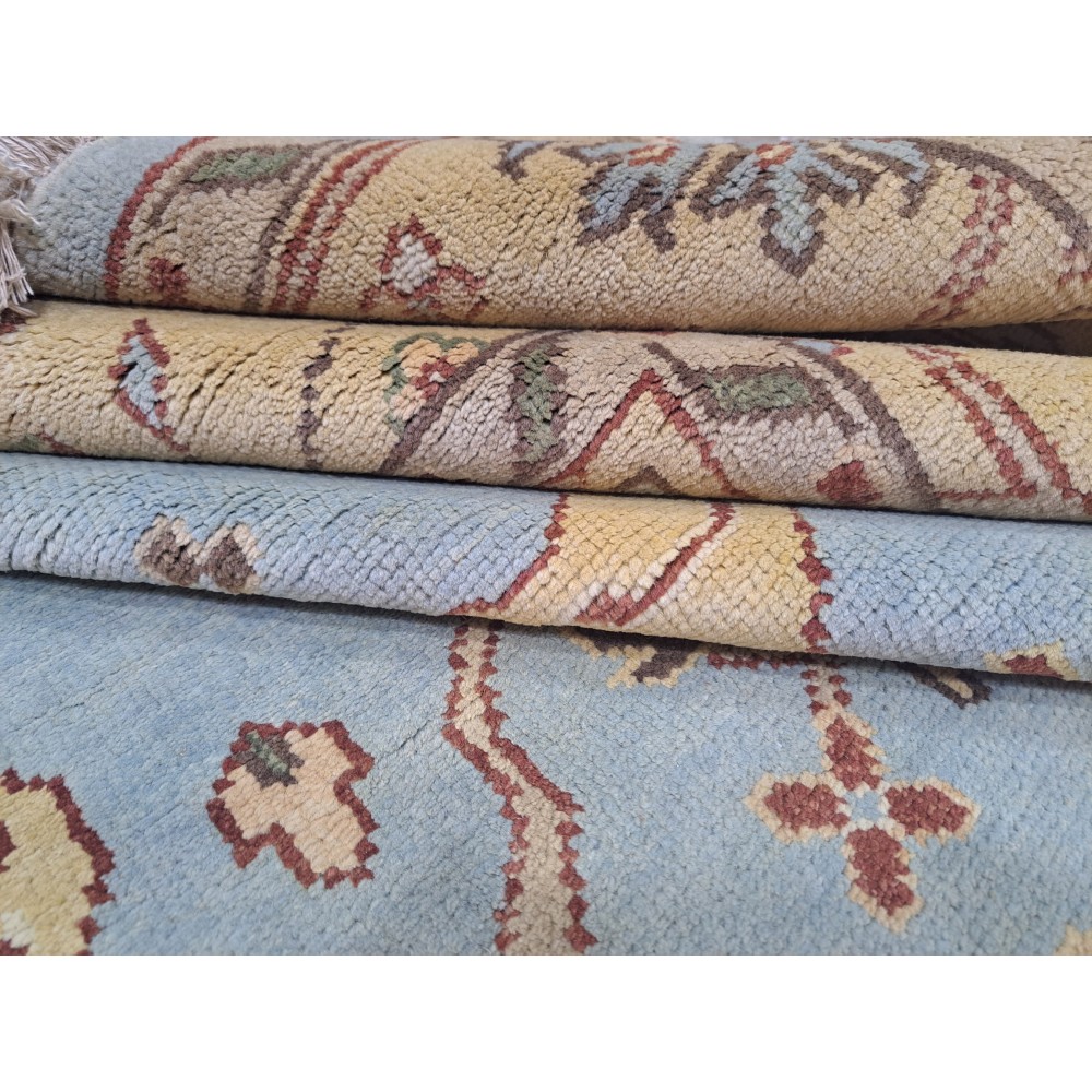 Brand New Handmade Oushak Style Rug. 100% Organic Wool. Hand-Knotted Carpet