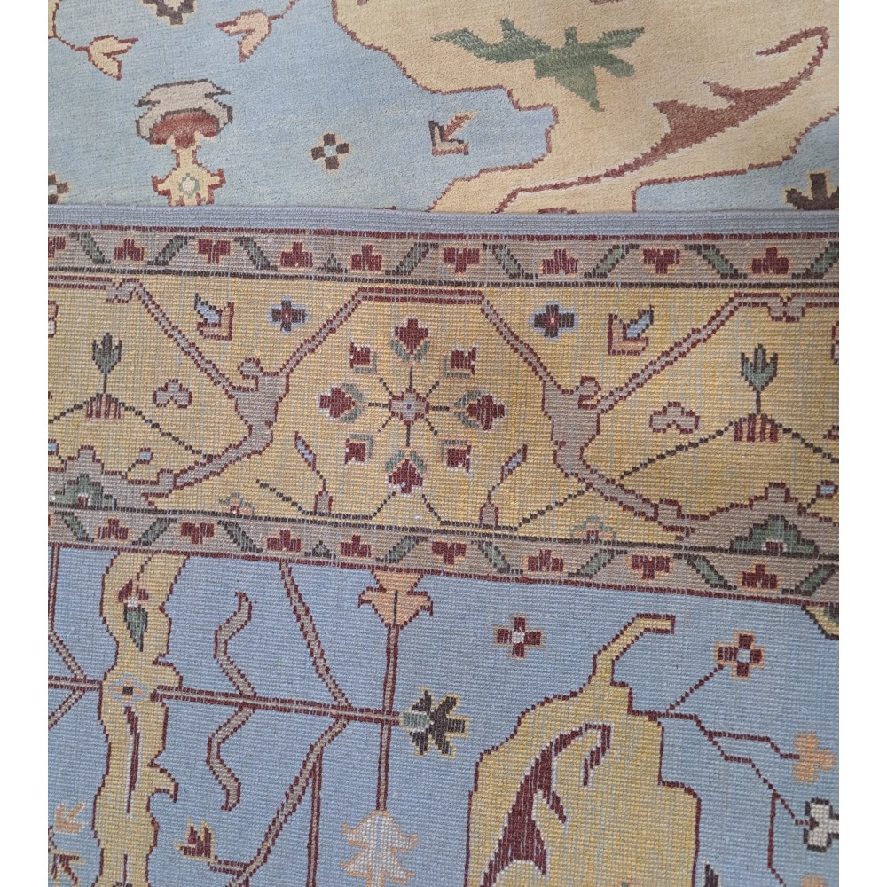 Brand New Handmade Oushak Style Rug. 100% Organic Wool. Hand-Knotted Carpet