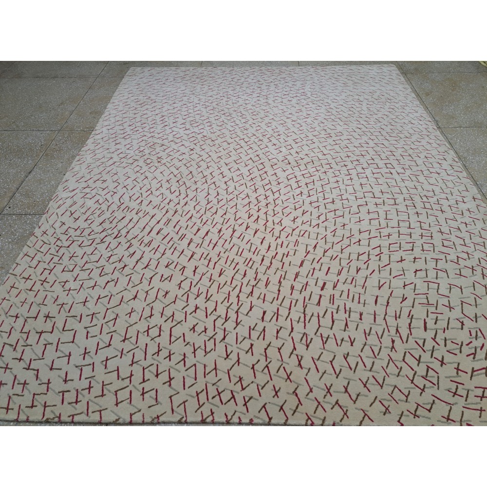 High-Quality Hand-Knotted Nepalese Rug. 100% Natural Wool. Custom Size Handmade Carpet