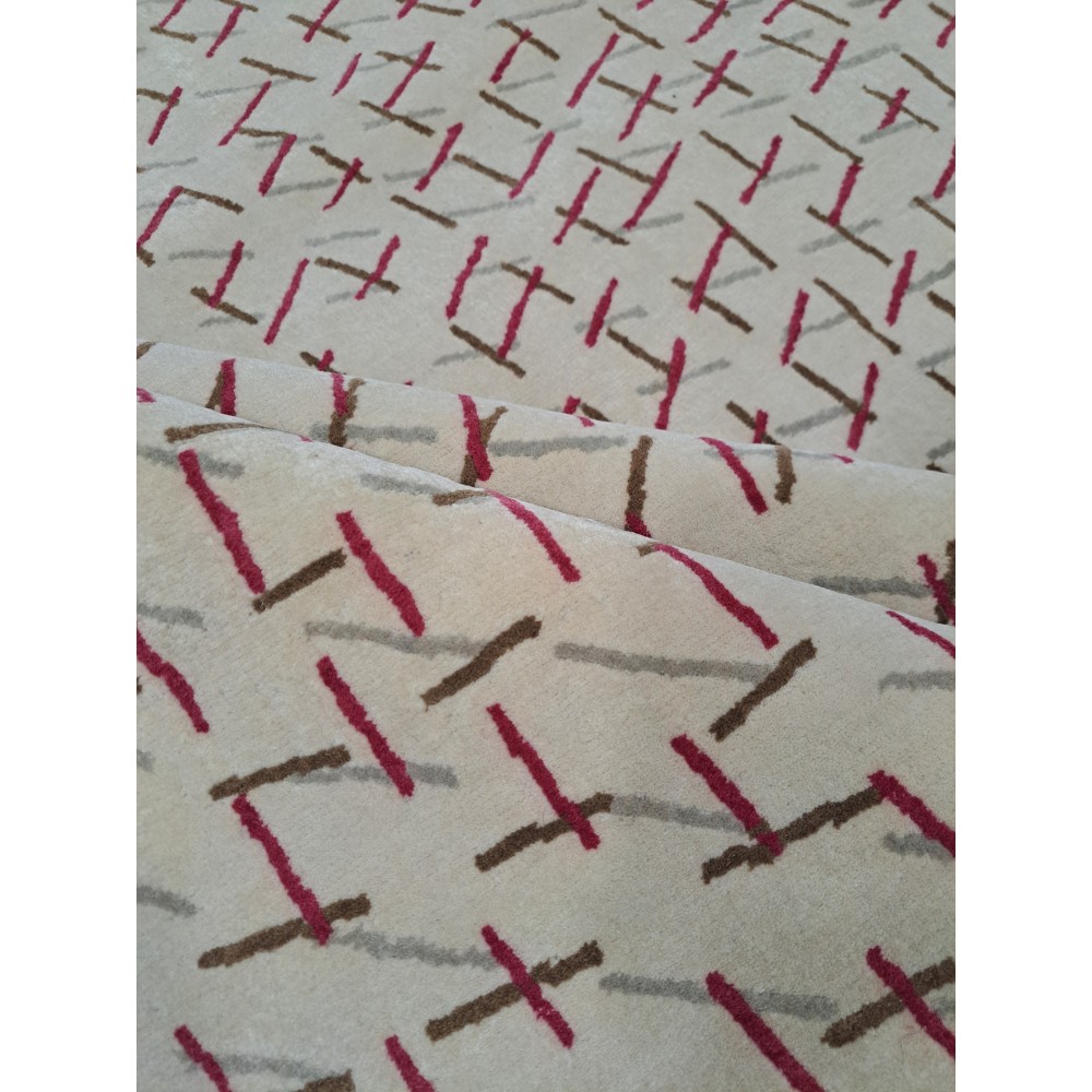 High-Quality Hand-Knotted Nepalese Rug. 100% Natural Wool. Custom Size Handmade Carpet